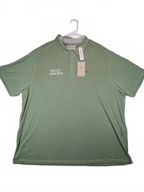 Tommy Bahama Paradiso Cove Heather Performance Polo Shirt Green Mens 2XLB NWT